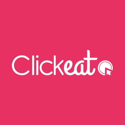 Logo ClickEat rouge et blanc