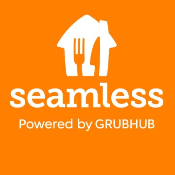 Orange and white Seamless logo